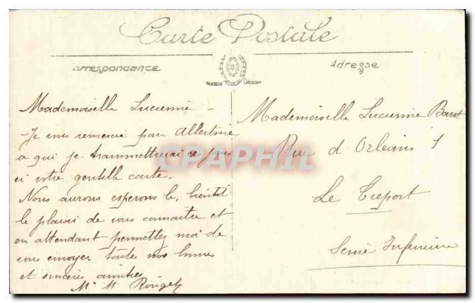CPA Boulogne sur Mer Une matelotte en toilette de ville — Verso