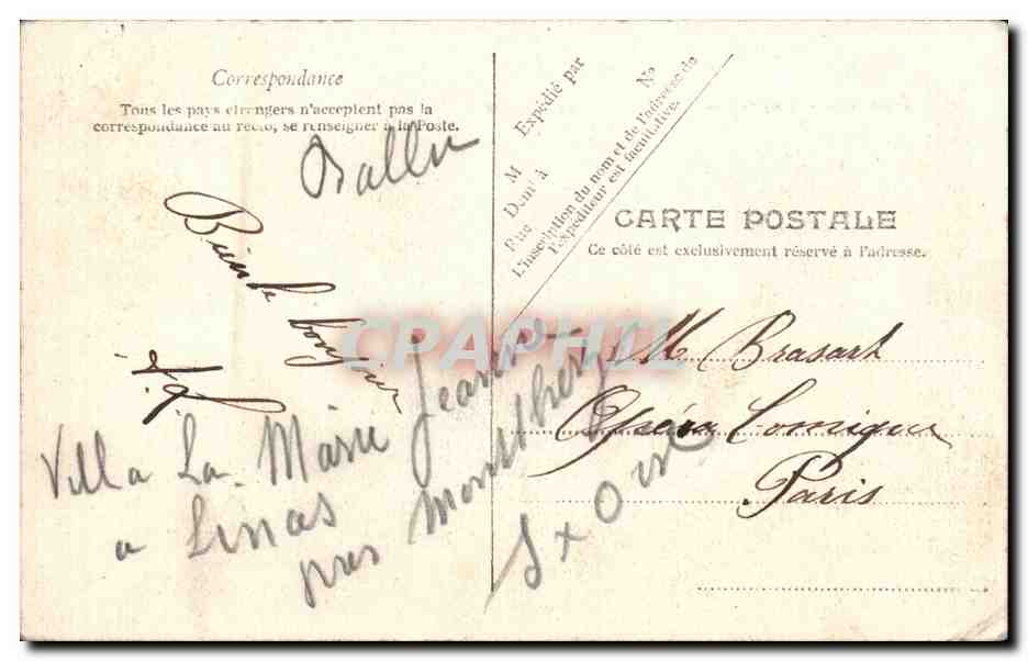 CPA Boulogne sur Mer Le marche — Verso