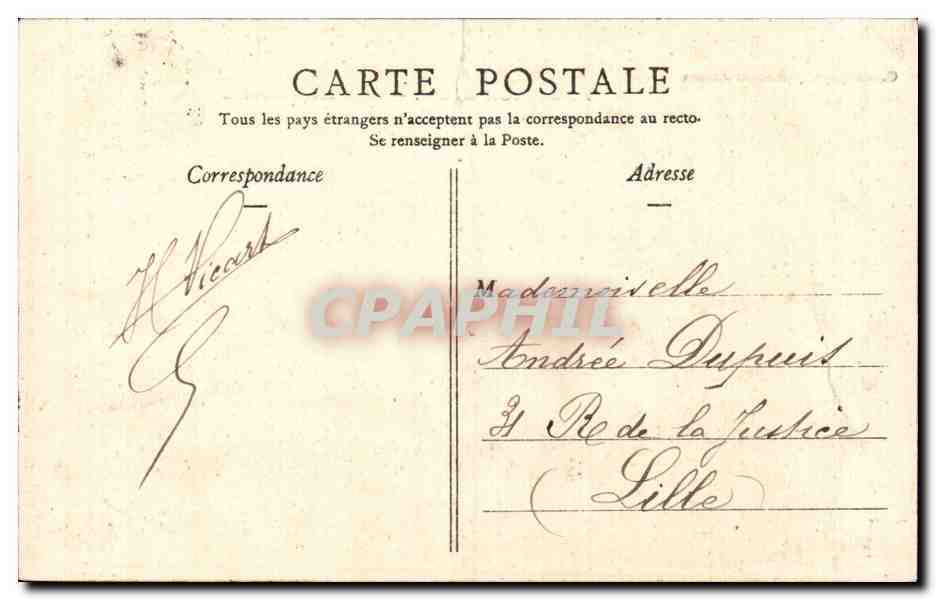 Exposition d'Amiens 1906 — Pavillon Bleu — Café Restaurant — O. Hacquart, phot.-édit. Amiens — Reverso