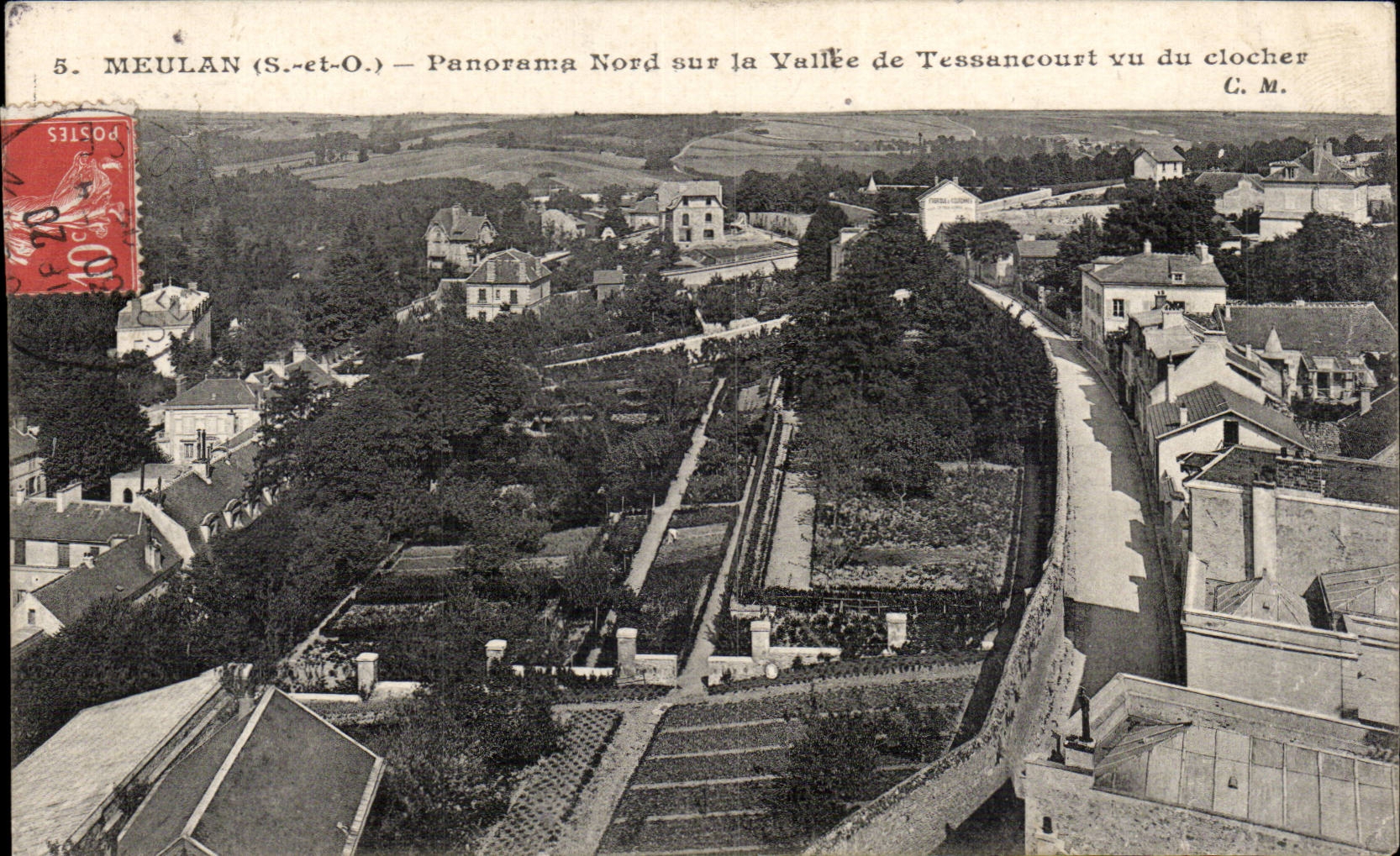 CPA Meulan Panorama Nord sur la vallee de Tessancourt vu du clocher