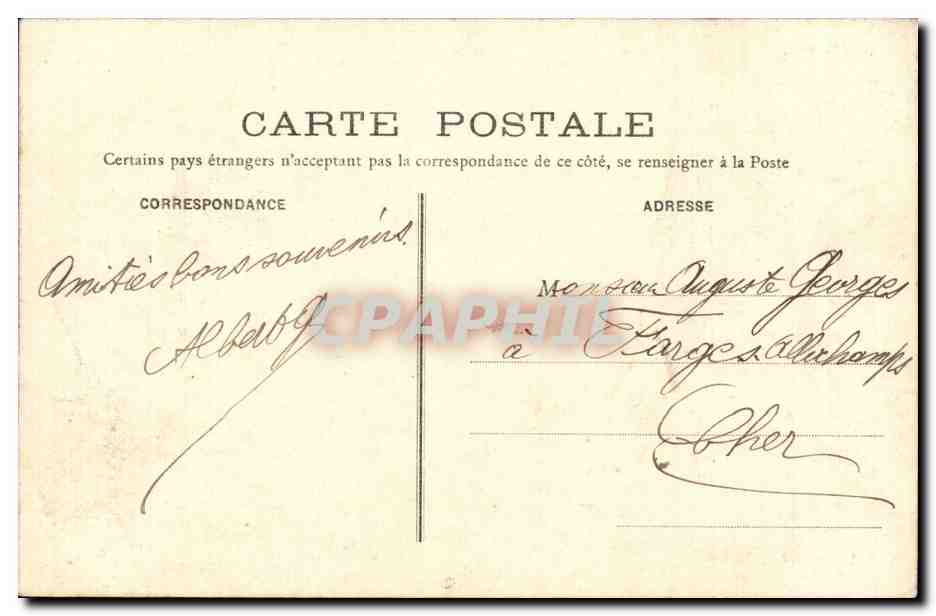 CPA Meulan Place Juillet et cote d'Hardricourt (crue de mars 1906) — Back
