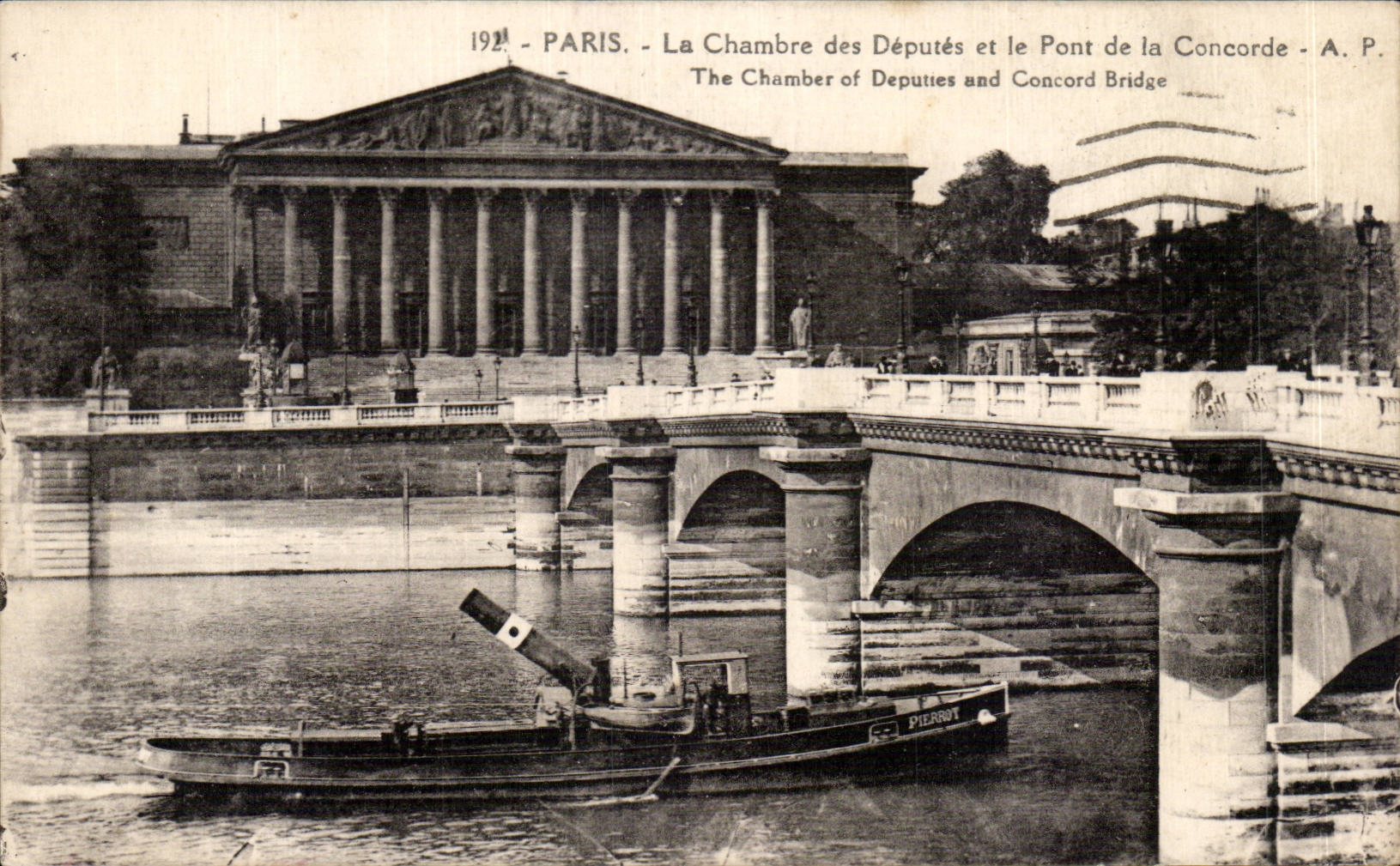 CPA Paris La Chambre des deputes et le pont de la Concorde 