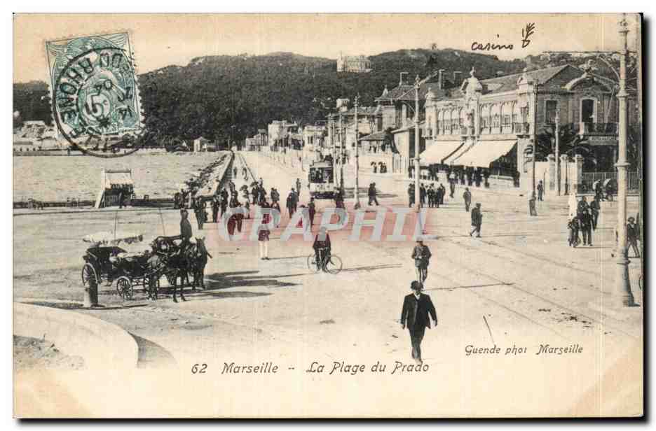 CPA Marseille La plage du Prado