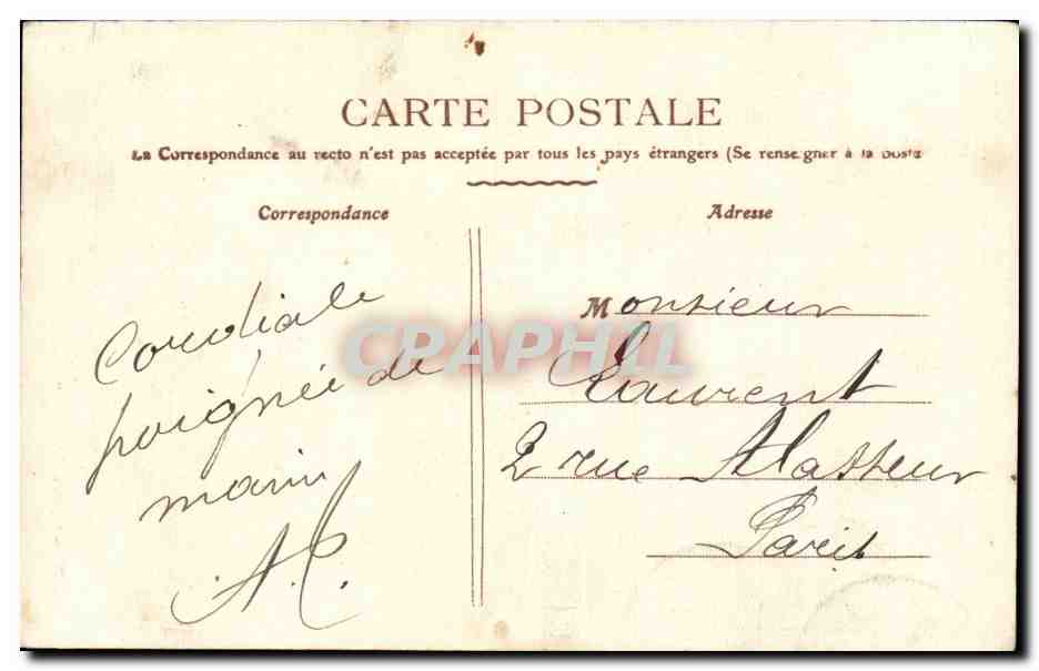 CPA Rethel Porte de l'eglise Saint Nicolas — Rückseite