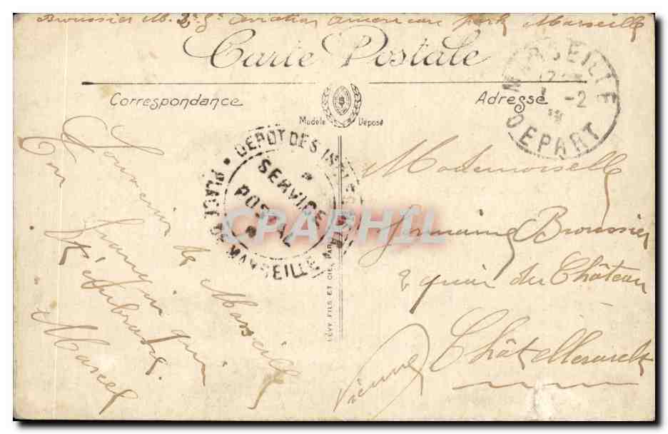CPA Marseille La rue de la Republique — Verso