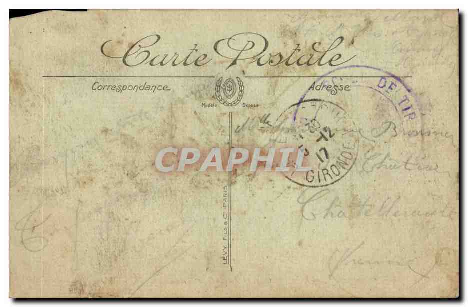 CPA Bordeaux Parc bordelais La grille et l'avenue Carnot — Verso