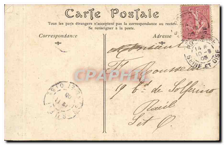 CPA Pontoise L'Oise et l'Ile Saint Martin — Rückseite