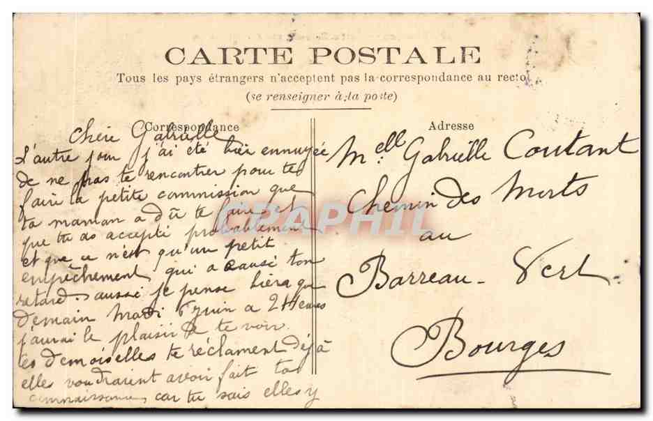 CPA Bourges La cathedrale vue a vol d'oiseau — Rückseite