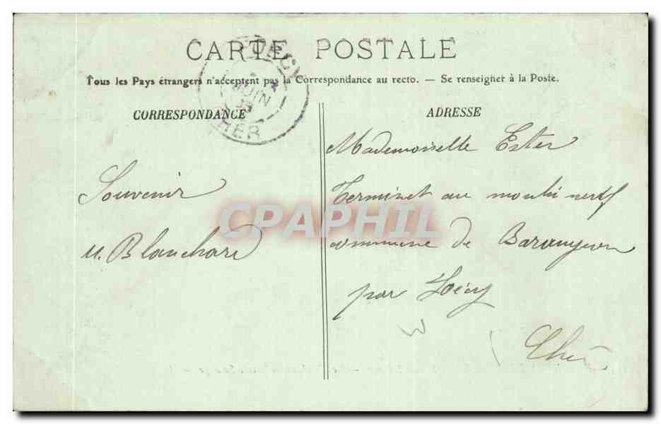 CPA Environs de Bourges Sainte Solange La tombeau de Sainte Solange — Rückseite