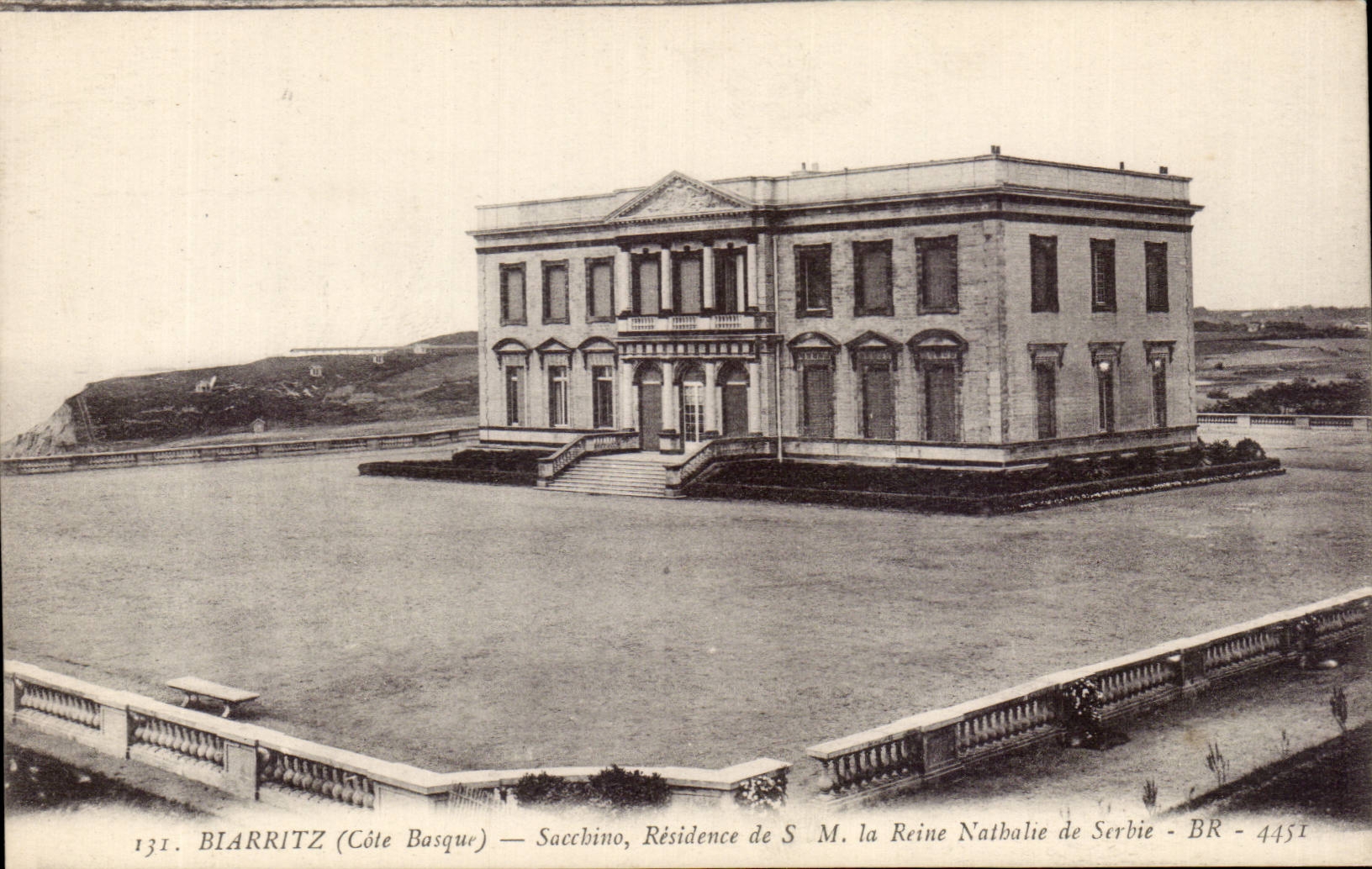 CPA Biarritz Sacchino Residence de SM la Reine Nathalie de Serbie