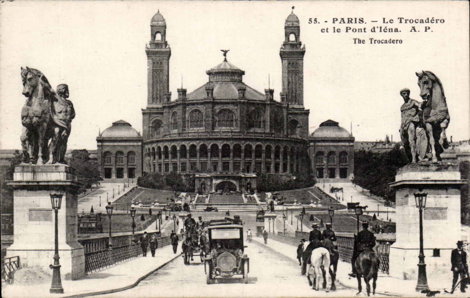 CPA Paris Le Trocadero et le pont d'iena