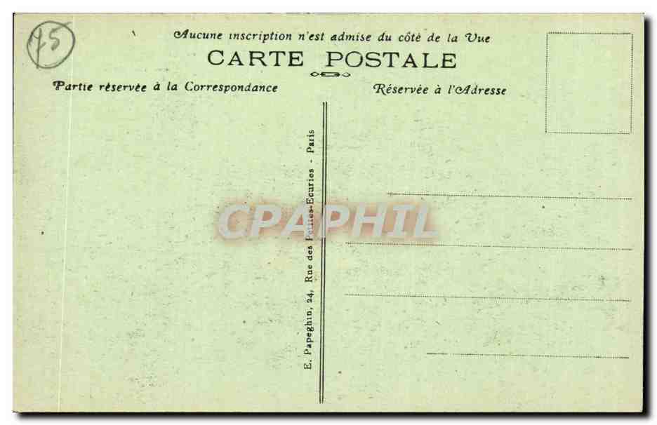CPA Paris Le Trocadero et le pont d'iena — Verso