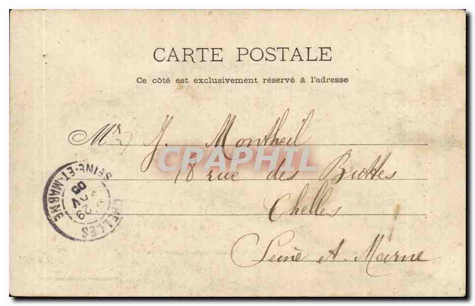 CPA Paris Le Palais Bourbon Chambre des deputes  — Rückseite