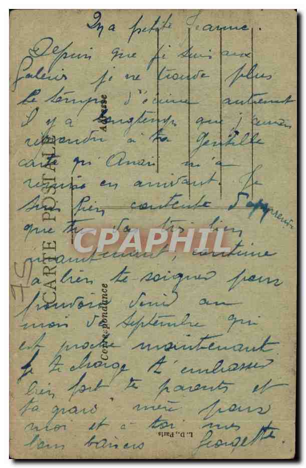 CPA Paris L'avenue des Champs Elysees — Verso