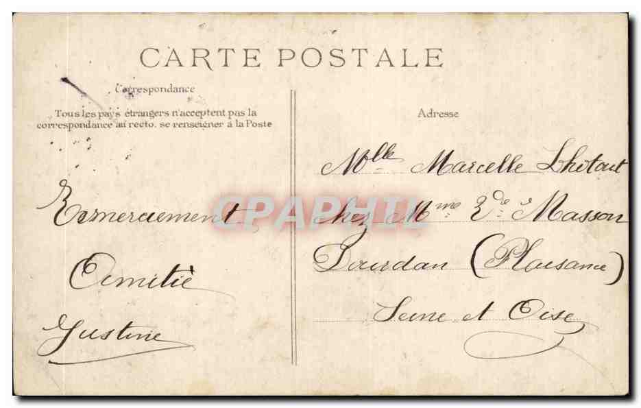 CPA Paris L'opera — Verso