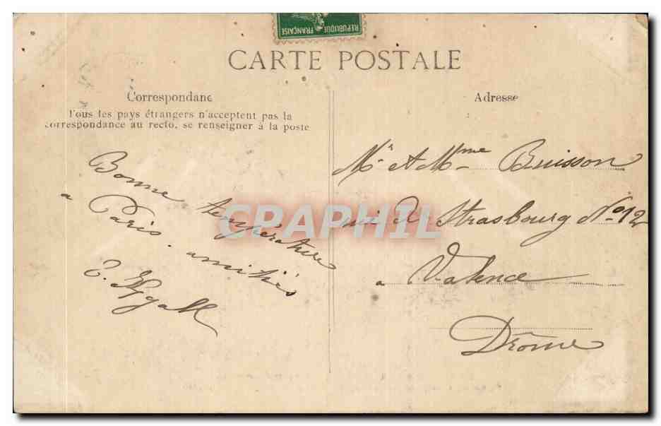 CPA Paris place de la Republique — Rückseite