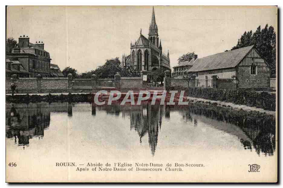 CPA Rouen Abside de l'eglise Notre Dame de Bon Secours 