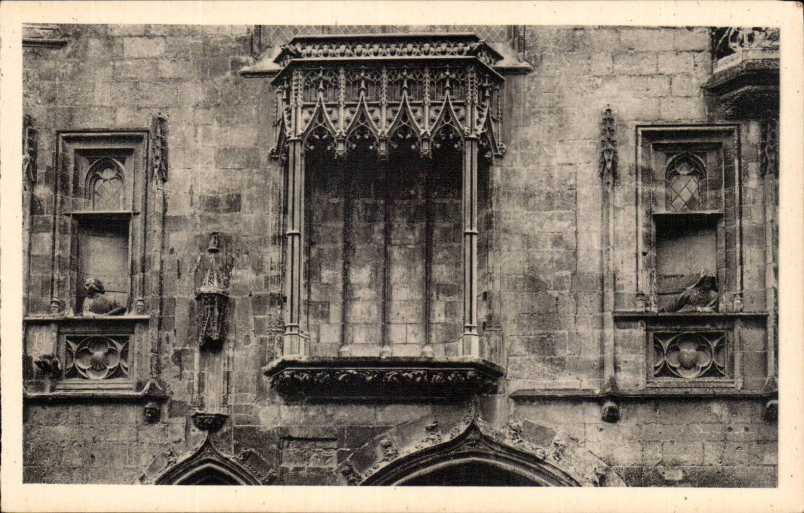 CPA Bourges Hotel Jacques Coeur Detail de la facade