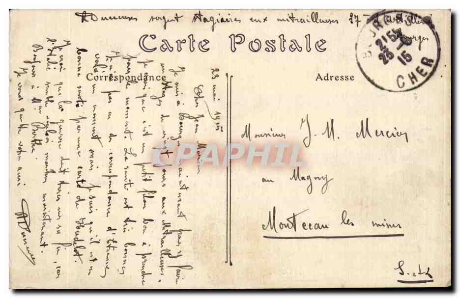 Bourges — Abside de la Cathédrale — ND. Phot. — Verso