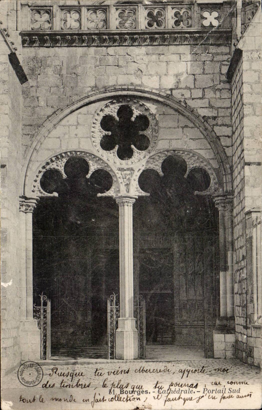 CPA Bourges Cathedrale portail Sud 