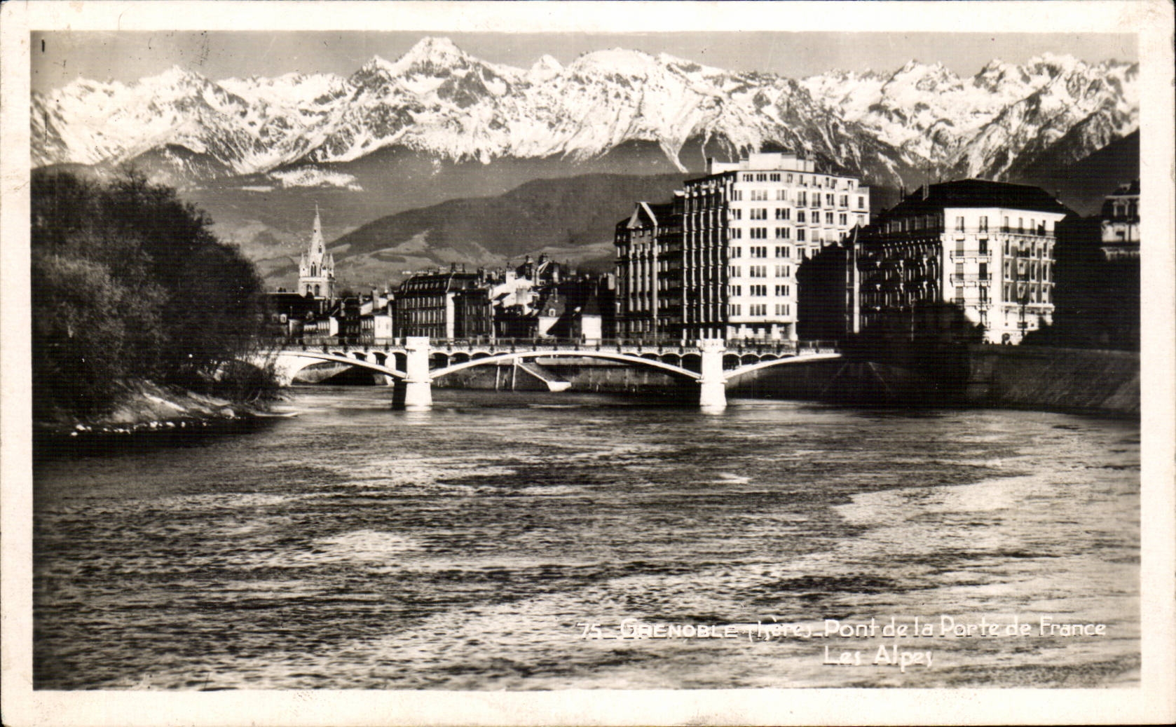 CPSM Grenoble Pont de la Port de France Les Alpes