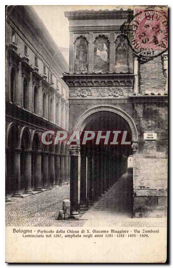 CPA Italie Italia Bologna Portico della Chiesa di S Giacomo Maggiore