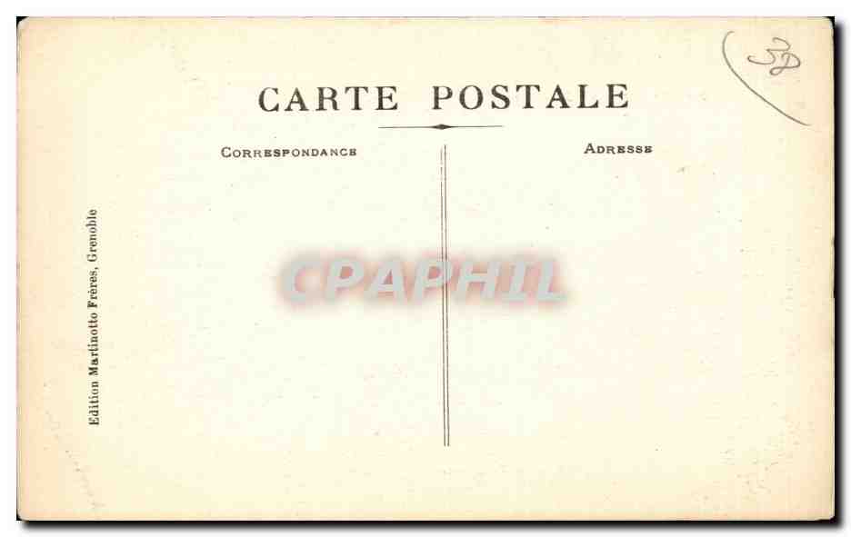 CPA Grenoble Vue generale — Verso