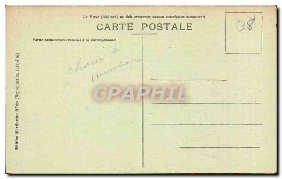 Grenoble - L'Isère et les Alpes — Édition Martinono frères — Verso