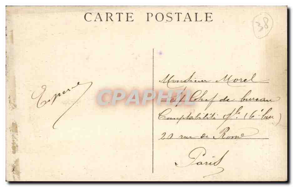 Grenoble — Vue générale et le Massif du Moucherotte — E.R. n°373 — Verso