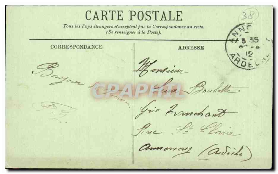 CPA Vienne Plan de l'aiguille — Back