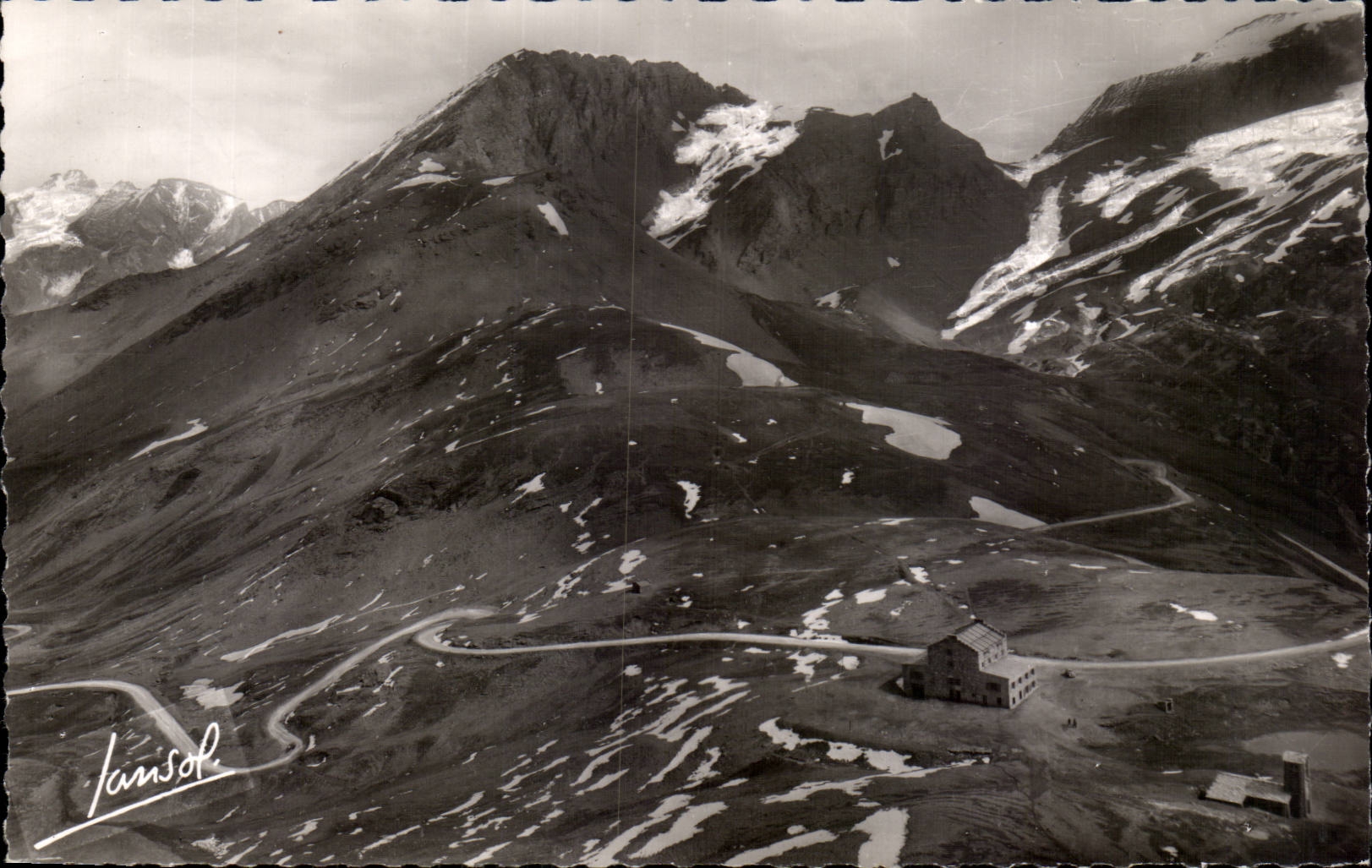 Col de l'Iséran — Vue du col et du signal — Hôtel de l'Iséran, propriétaire Pierre Rond
