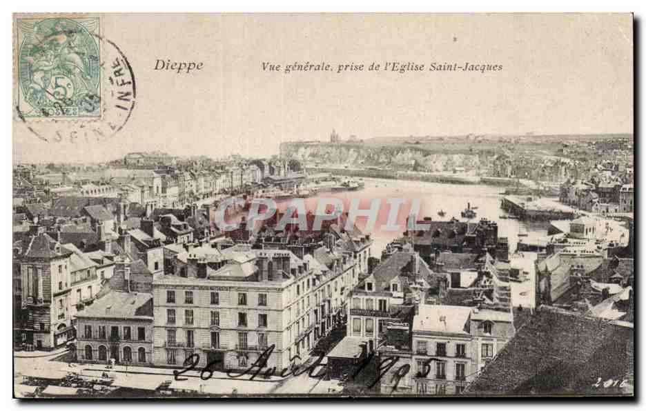 CPA Dieppe Vue generale prise de l'eglise Saint Jacques
