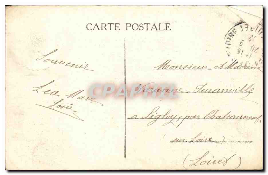CPA Bordeaux Monument des Girondins — Verso