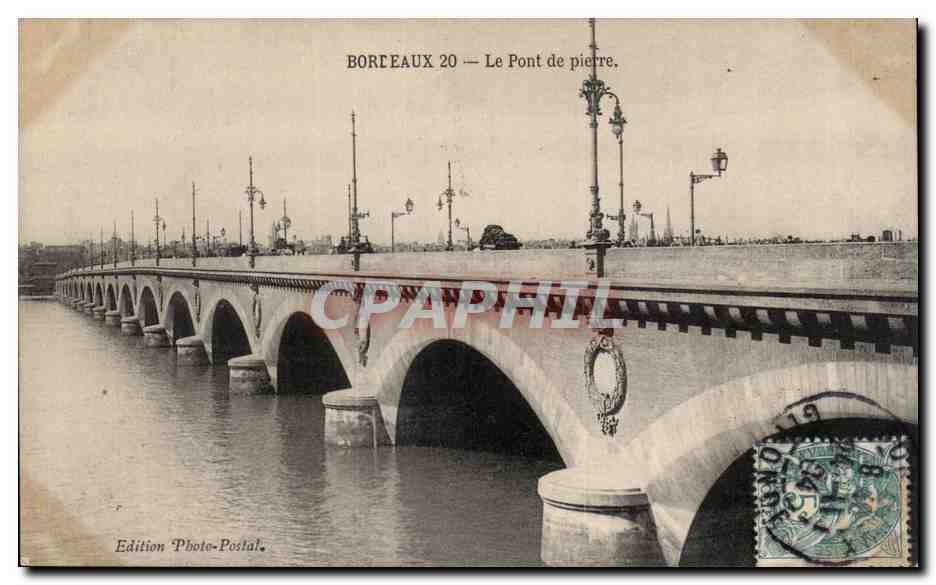 CPA Bordeaux Le pont de pierre