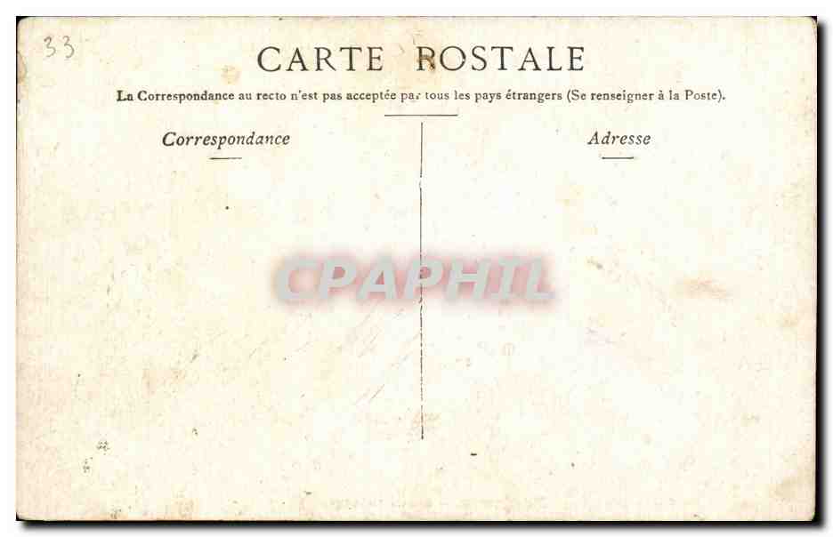 CPA Bordeaux Grand theatre — Verso