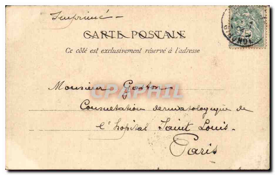 CPA Bordeaux Porte du palais — Verso