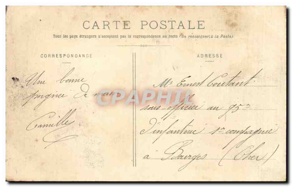 CPA Toul La gendarmerie Rue Michatel — Rückseite