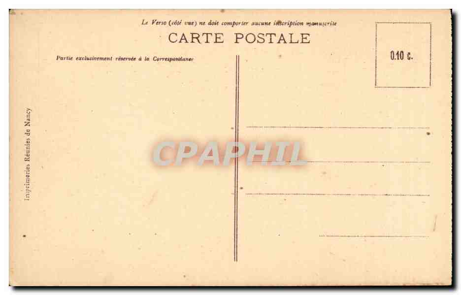 CPA Nancy Vue generale prise depuis Saint Epvre — Verso
