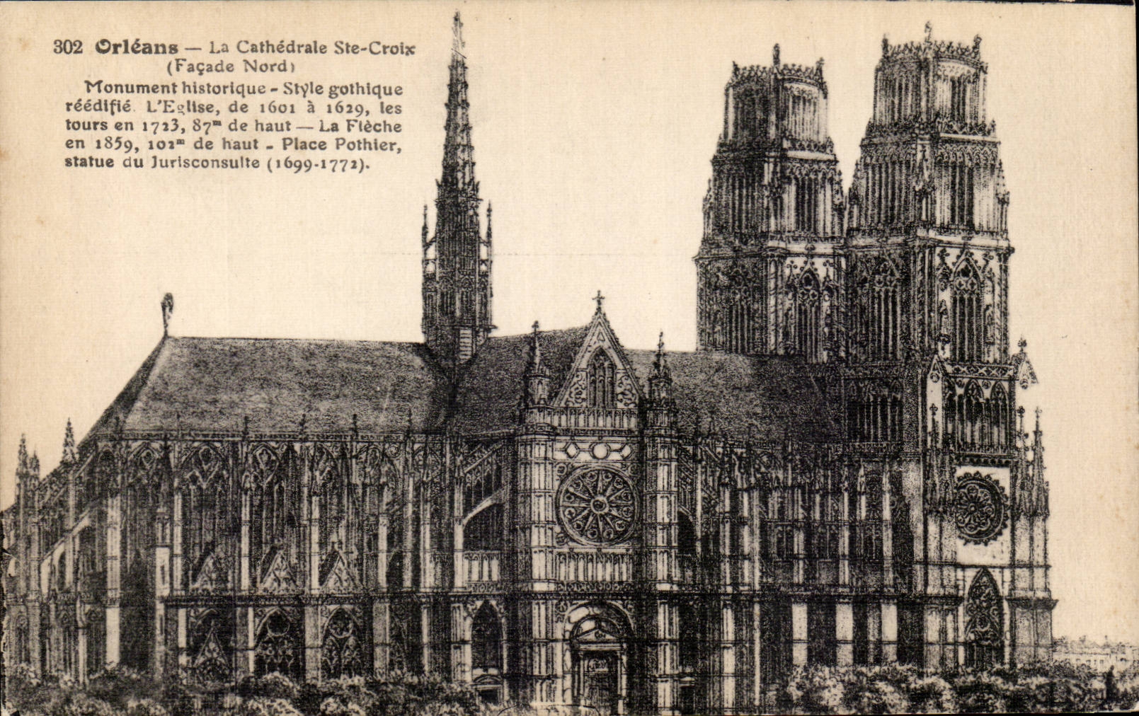 CPA Orleans La cathedrale Ste Croix