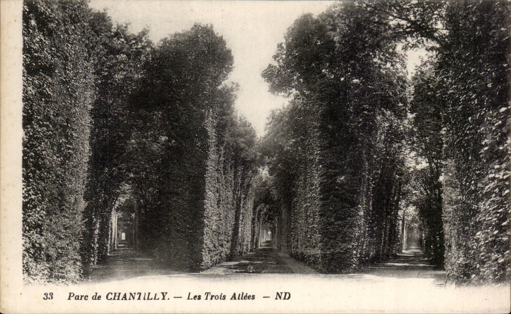 Parc de CHANTILLY — Les Trois Allées — ND