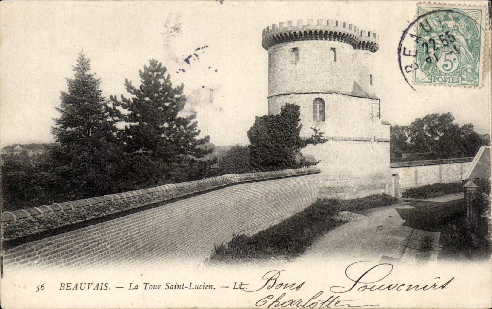 Beauvais — La Tour Saint-Lucien — L.C. Bons Souvenirs Charlotte