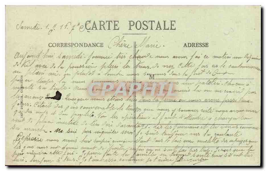 Compiègne - Le Pont Neuf existant avant Septembre 1914 — éditeur Deculie, n° de série non visible — Rückseite