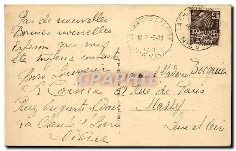 CPA La Charite sur Loire Vue generale — Rückseite