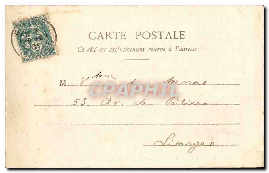 CPA Gueret Hotel des Tournyol ou Tournoel dit chateau des comtes de la Marche  — Rückseite
