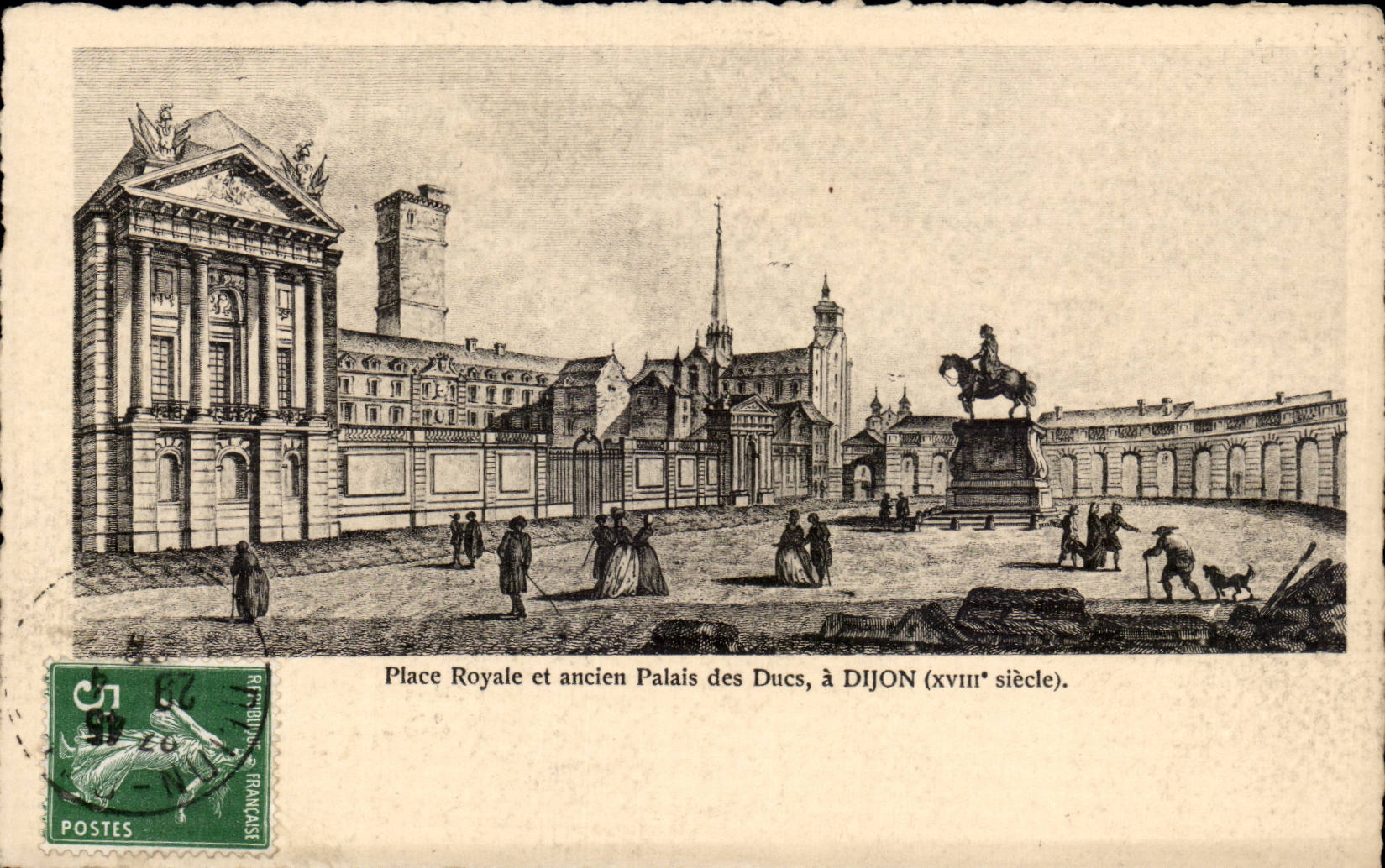 CPA Dijon Place royale et ancien palais des Ducs 