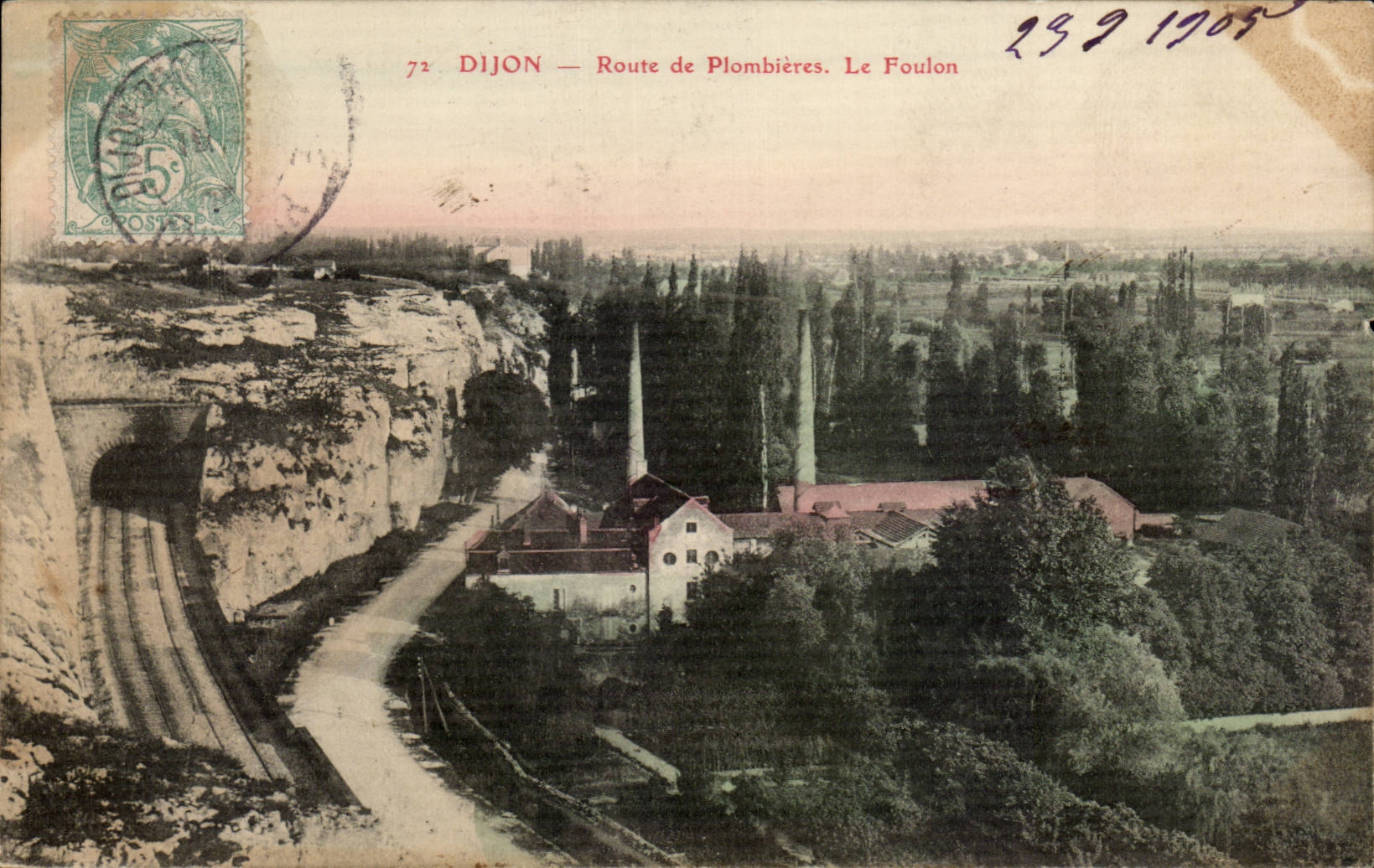CPA Dijon Route de plombieres Le Foulon 