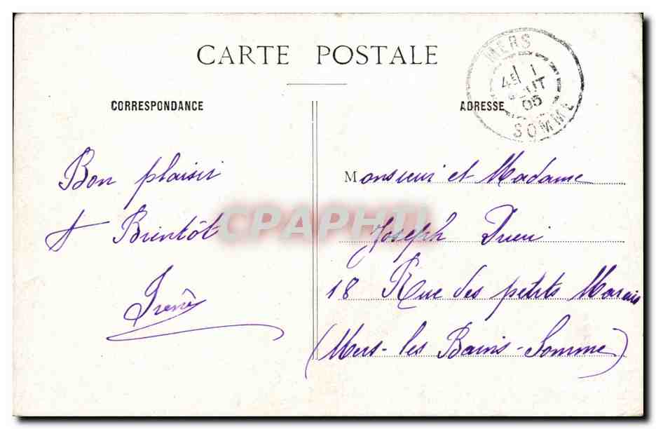 CPA Dijon Quartier Dujon Militaria  — Rückseite