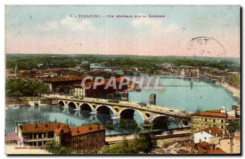 CPA Toulouse Vue generale sur la Garonne