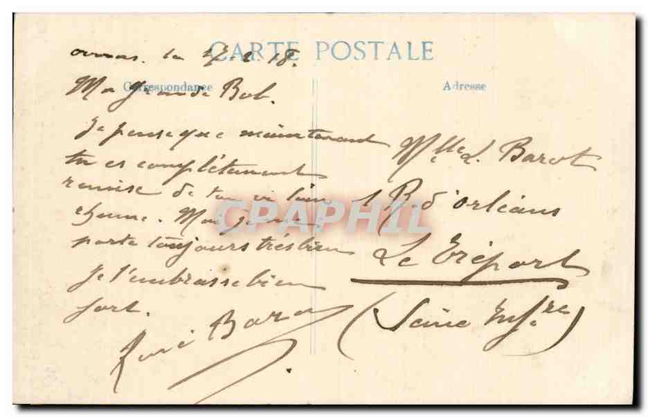 Arras — Le Belfroi après le bombardement du 6 Octobre 1914 — E. Duff, Imprimeur à Arras — Rückseite
