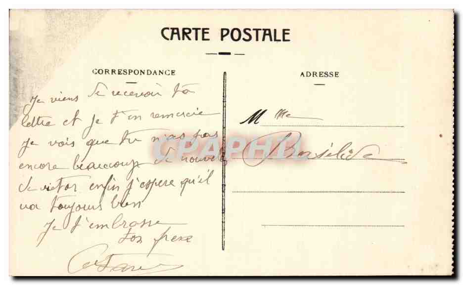 CPA Bordeaux Le monument des Girondins — Verso